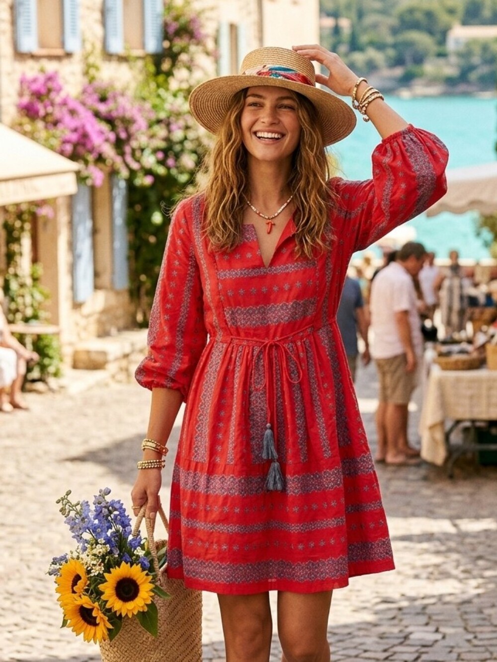 Nwt Maxmara Cotton Embroidered Summer Dress 4